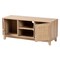 Baxton Studio Elsbeth Mid-Century Modern Light Brown Finished Wood and Natural Rattan 2-Door TV Stand 226-12952-ZORO - alternate 5